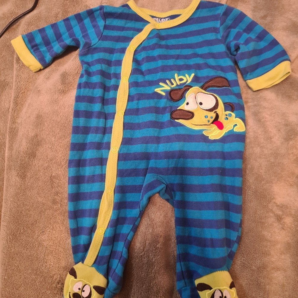 Baby boy footy sleeper